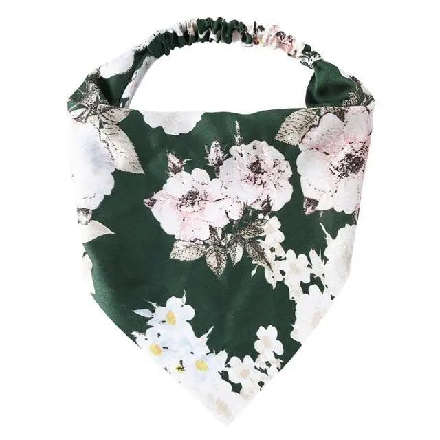 Chic Vintage Floral Knot Headband for Women - Soft Elastic Hair Accessory - Korvel
