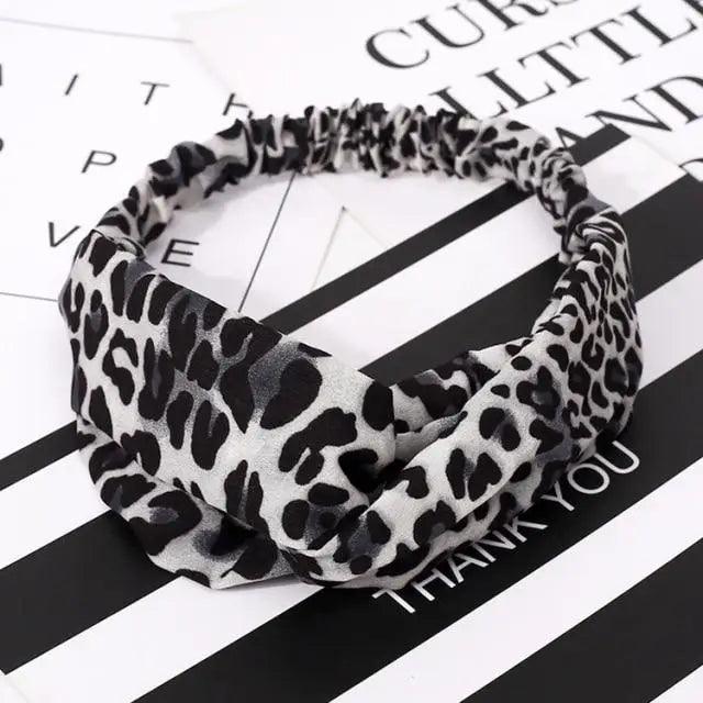 Chic Vintage Floral Knot Headband for Women - Soft Elastic Hair Accessory - Korvel