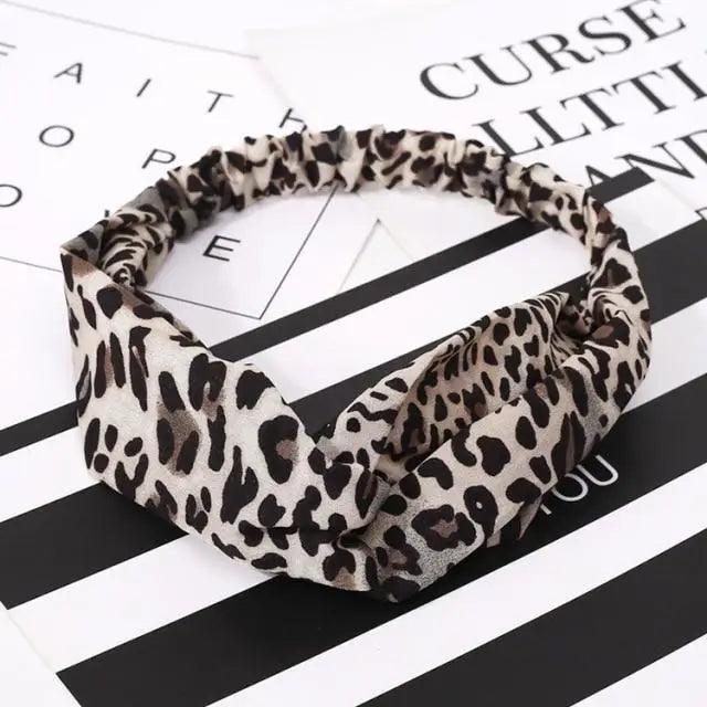 Chic Vintage Floral Knot Headband for Women - Soft Elastic Hair Accessory - Korvel