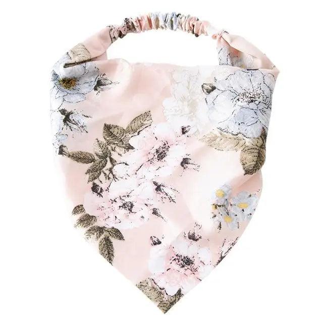 Chic Vintage Floral Knot Headband for Women - Soft Elastic Hair Accessory - Korvel