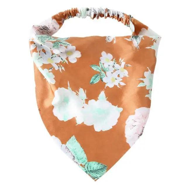 Chic Vintage Floral Knot Headband for Women - Soft Elastic Hair Accessory - Korvel