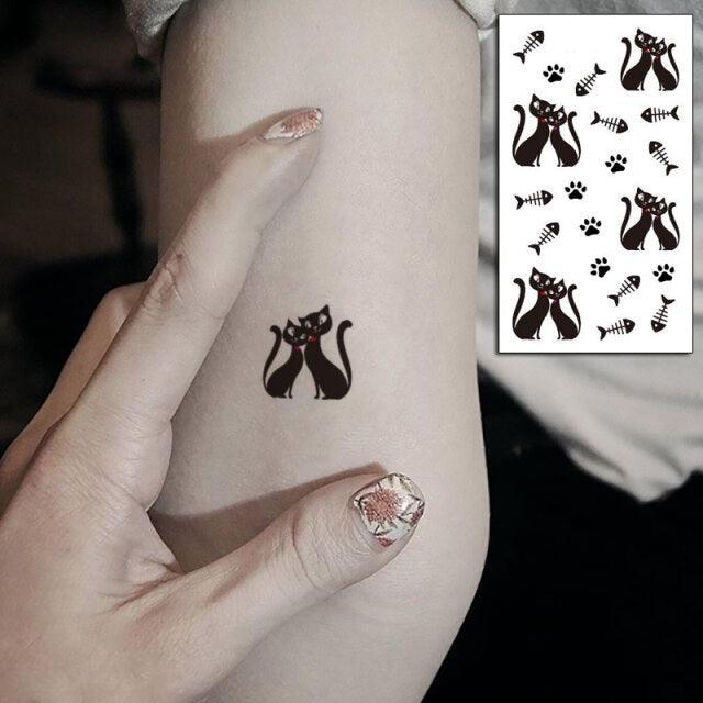 Calcomanías de Tatuajes Temporales de Plumas y Diente de León Impermeables de Lujo