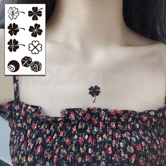 Calcomanías de Tatuajes Temporales de Plumas y Diente de León Impermeables de Lujo