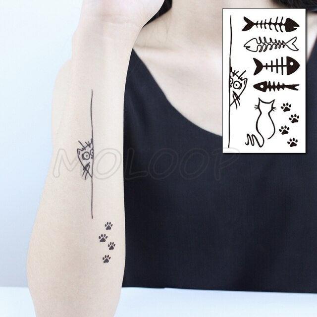 Calcomanías de Tatuajes Temporales de Plumas y Diente de León Impermeables de Lujo