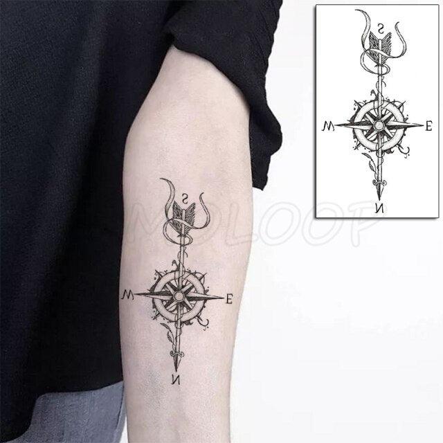 Calcomanías de Tatuajes Temporales de Plumas y Diente de León Impermeables de Lujo