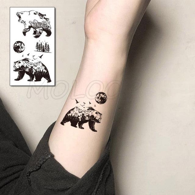 Calcomanías de Tatuajes Temporales de Plumas y Diente de León Impermeables de Lujo