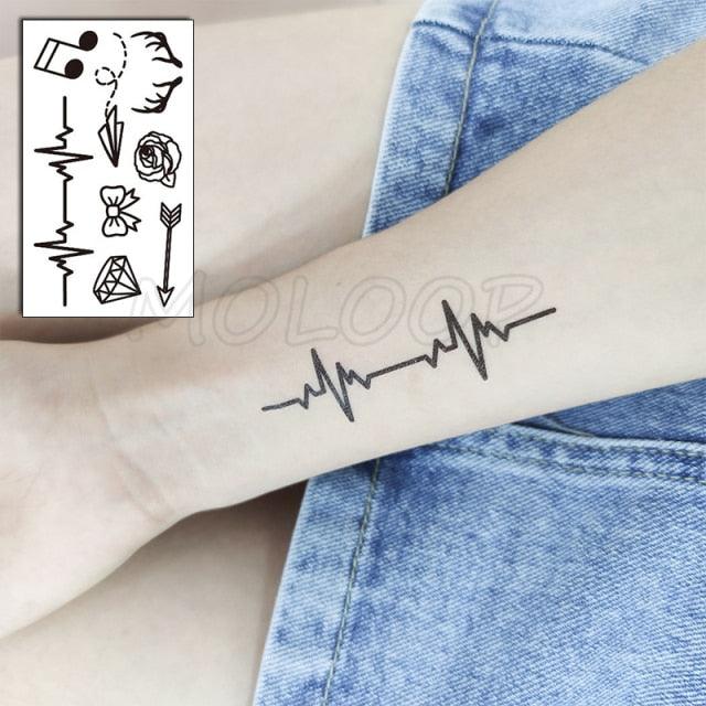 Calcomanías de Tatuajes Temporales de Plumas y Diente de León Impermeables de Lujo