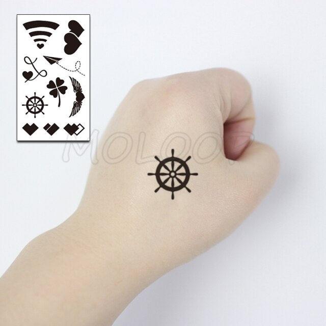 Calcomanías de Tatuajes Temporales de Plumas y Diente de León Impermeables de Lujo