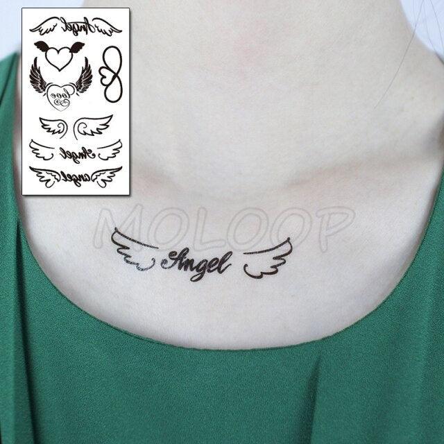 Calcomanías de Tatuajes Temporales de Plumas y Diente de León Impermeables de Lujo