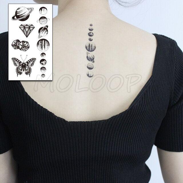 Calcomanías de Tatuajes Temporales de Plumas y Diente de León Impermeables de Lujo