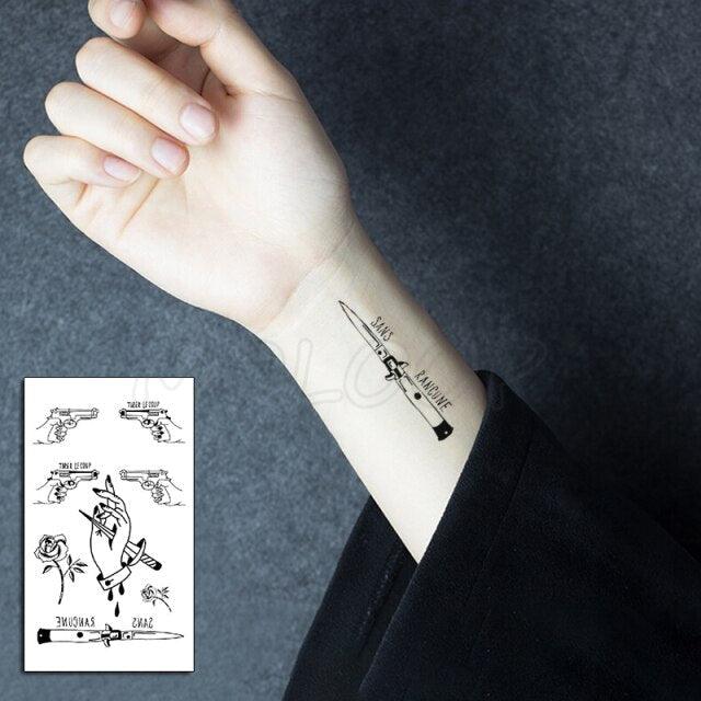 Calcomanías de Tatuajes Temporales de Plumas y Diente de León Impermeables de Lujo