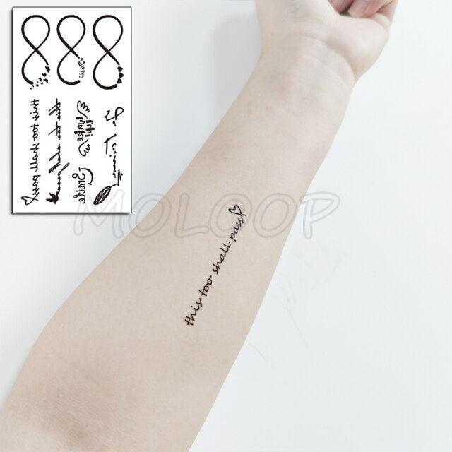 Calcomanías de Tatuajes Temporales de Plumas y Diente de León Impermeables de Lujo