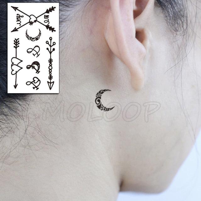 Calcomanías de Tatuajes Temporales de Plumas y Diente de León Impermeables de Lujo