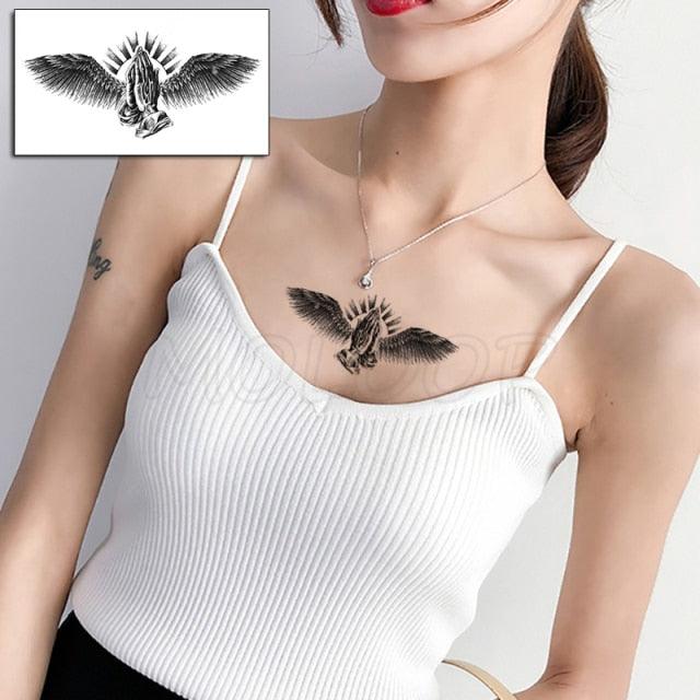 Calcomanías de Tatuajes Temporales de Plumas y Diente de León Impermeables de Lujo