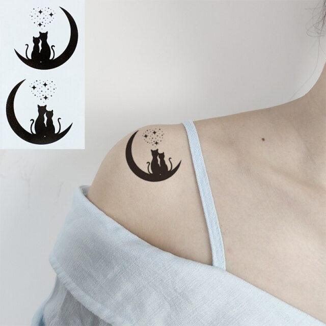Calcomanías de Tatuajes Temporales de Plumas y Diente de León Impermeables de Lujo