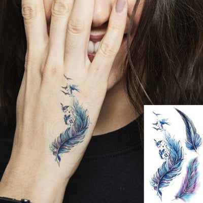 Luxury Temporary Waterproof Feather Dandelion Tattoo Stickers