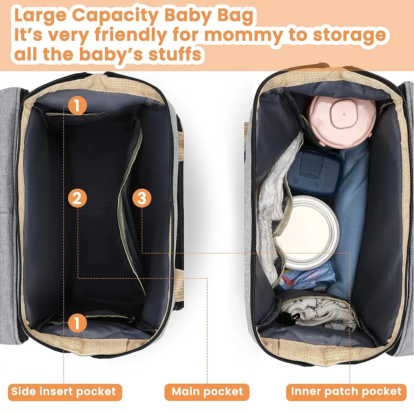 Cama portátil para bebés para viajar y en casa
