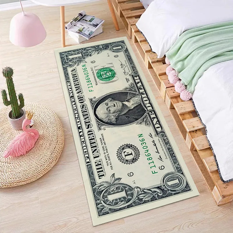 Alfombrilla Antideslizante con Patrón de Dólar