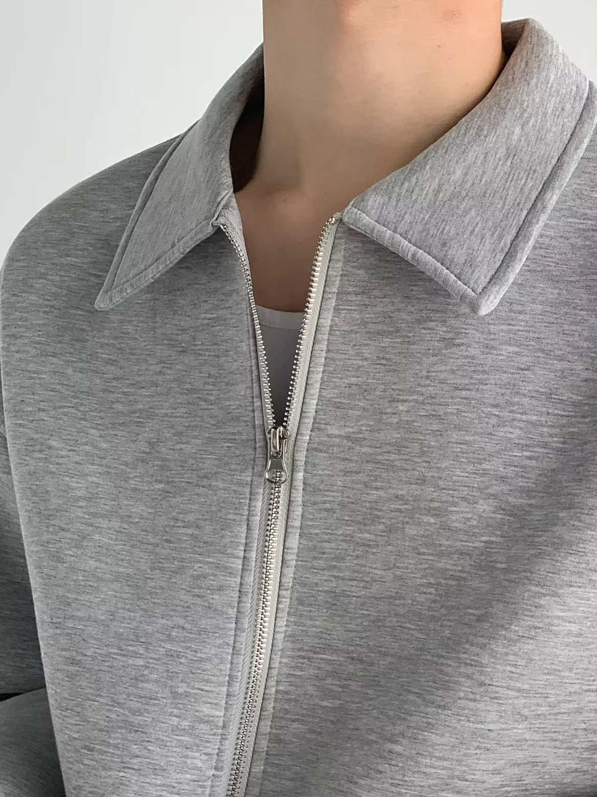 Flip Collar Zipper Coat - Classic Men's Cardigan