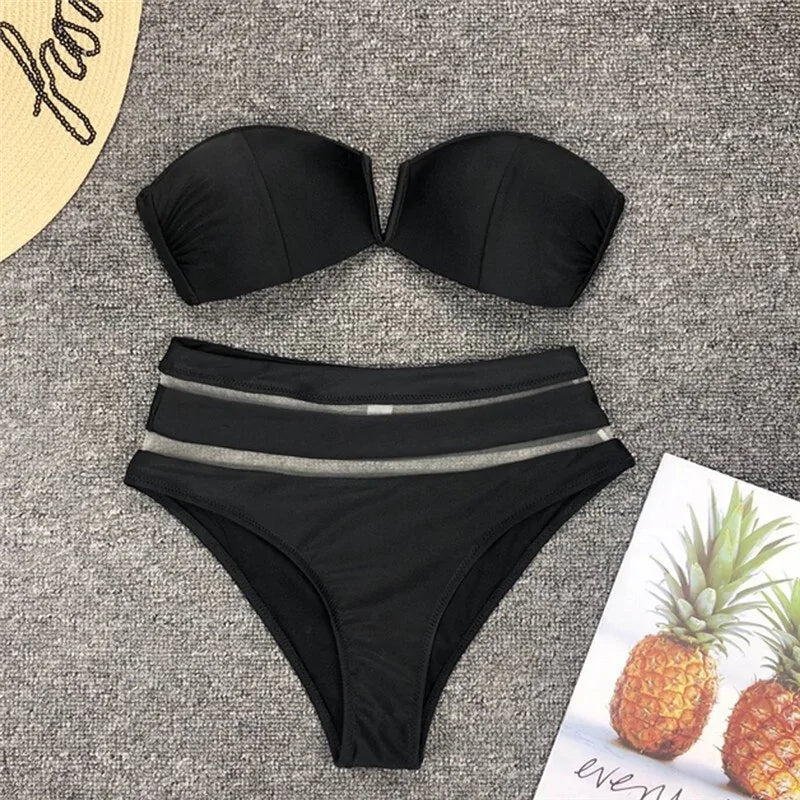 Ensemble de Bikinis avec Coussinets pour Femmes