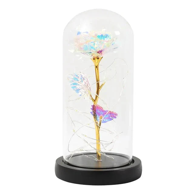 Enchanted Glass Rose Decoration for Home Decor