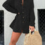 Ensemble de Chemise Longue et Short en Crêpe à Double Couche