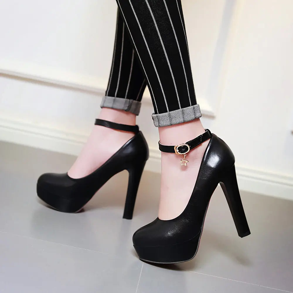 Chaussures de club élégantes à talons hauts et imperméables pour femmes