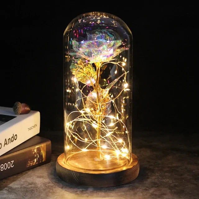 Enchanted Glass Rose Decoration for Home Decor