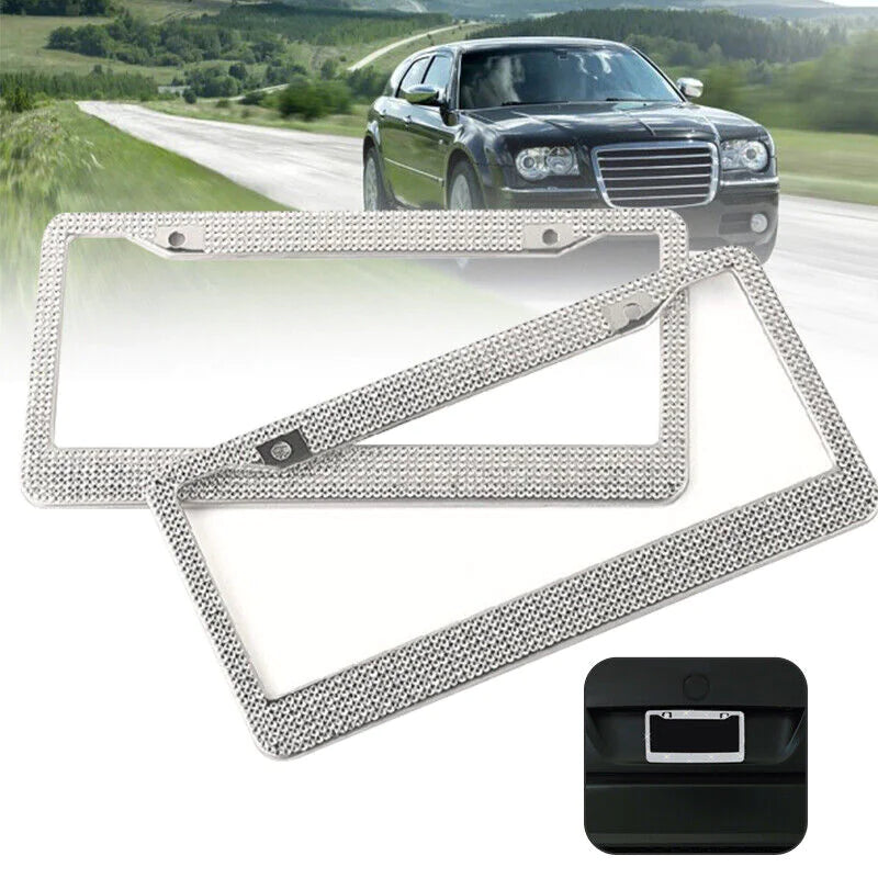 Juego de Marcos para Placas de Licencia con Brillantes Strass