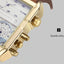 Montre de luxe sportive carrée en cuir