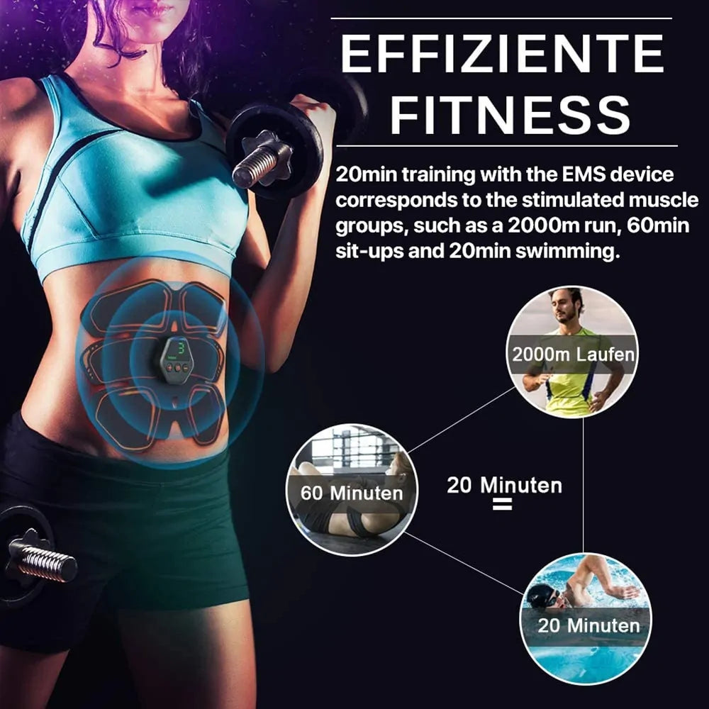 EMS Abdominal & Hip Trainer: USB Fitness Gear for Home Gym