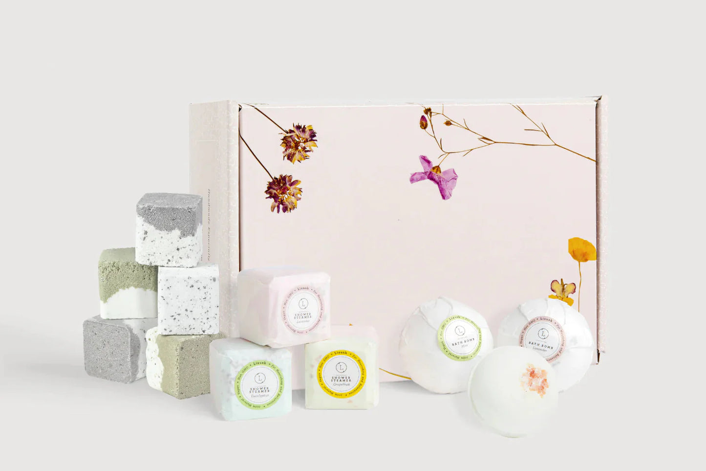 Luxurious Bath and Shower Gift Set - 3 Bath Bombs & 8 Shower Steamers