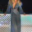 Women's Long Lantern Sleeve Dress