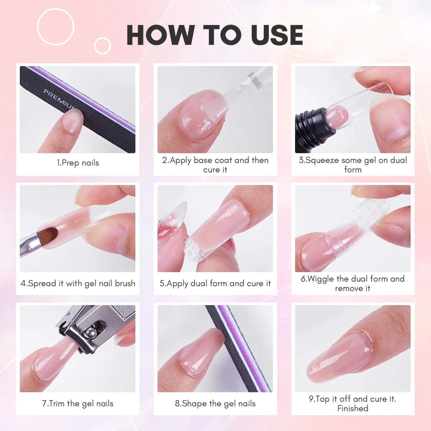 Makartt Fondant Pink Poly Nail Gel - 50ML
