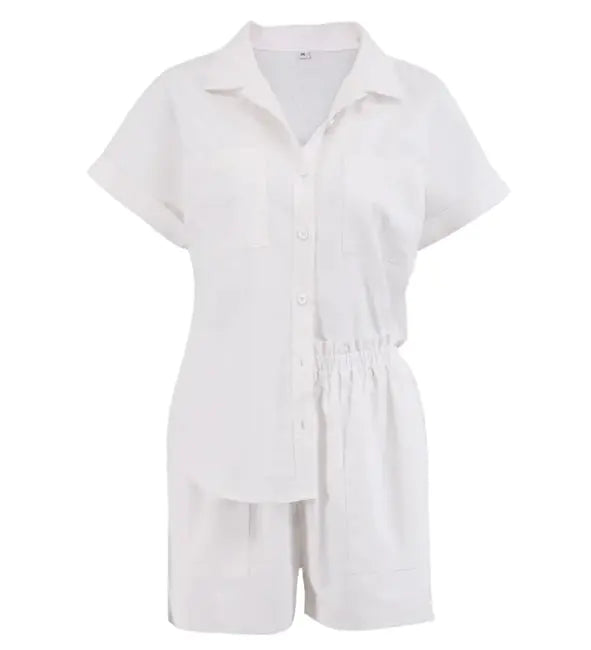 Conjunto de Camisa de Manga Corta y Pantalones Cortos Chic