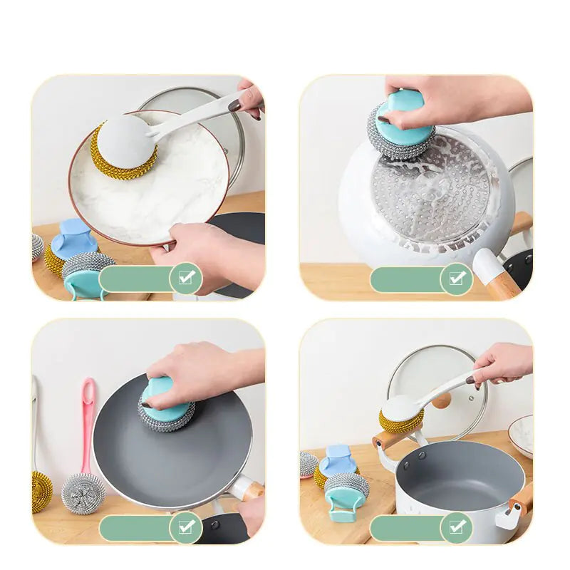 Cepillo de Cocina con Dispensador de Jabón