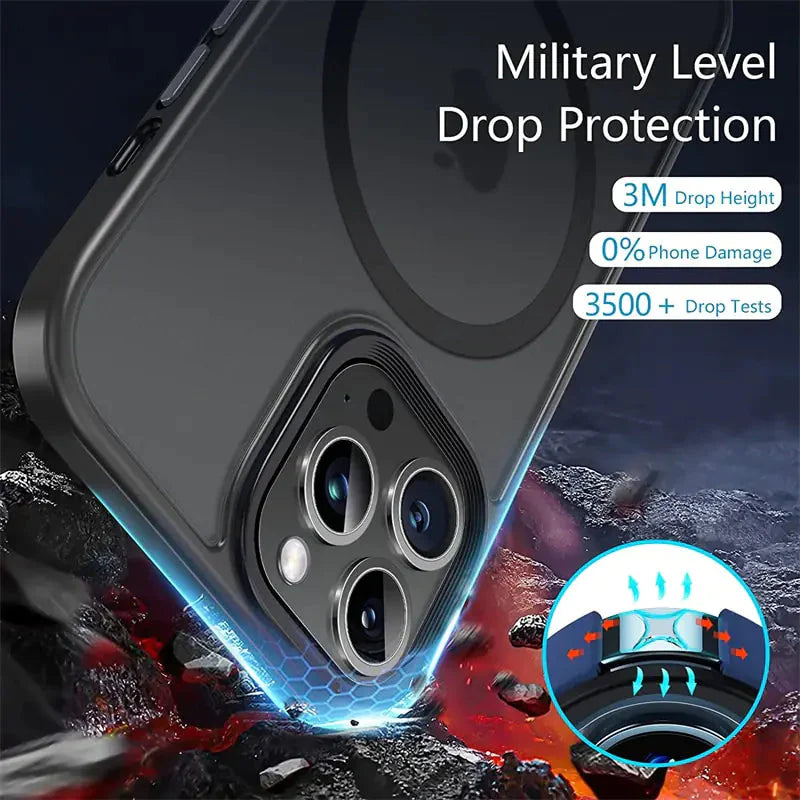 Funda de carga inalámbrica magnética de lujo para iPhone