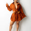 CM2153 Women's Cardigan and Pleated Skirt Set