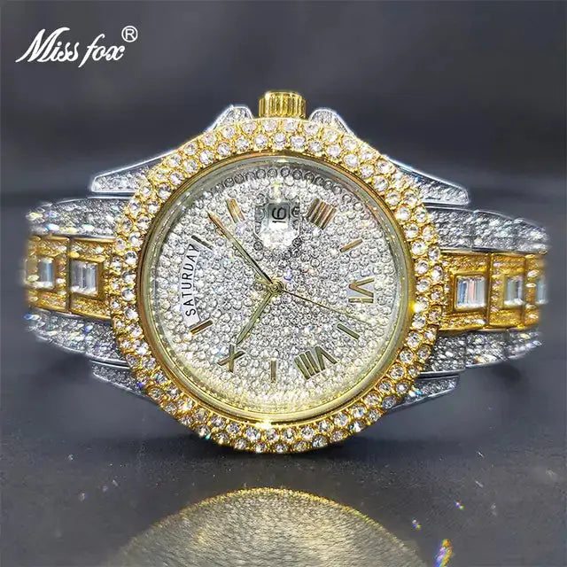 Luxury Men's Watch with 18K Gold Finish