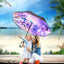 SIEPASA Inverted Reverse Umbrella - Blue Butterfly Design