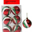 Vibrant Glitter Christmas Balls - Set of 6