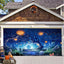 Banner de puerta de garaje Halloween Bosque Nebuloso