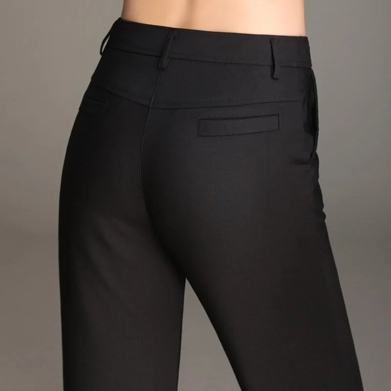 Pantalones de Oficina de Pierna Recta para Mujer YUEY