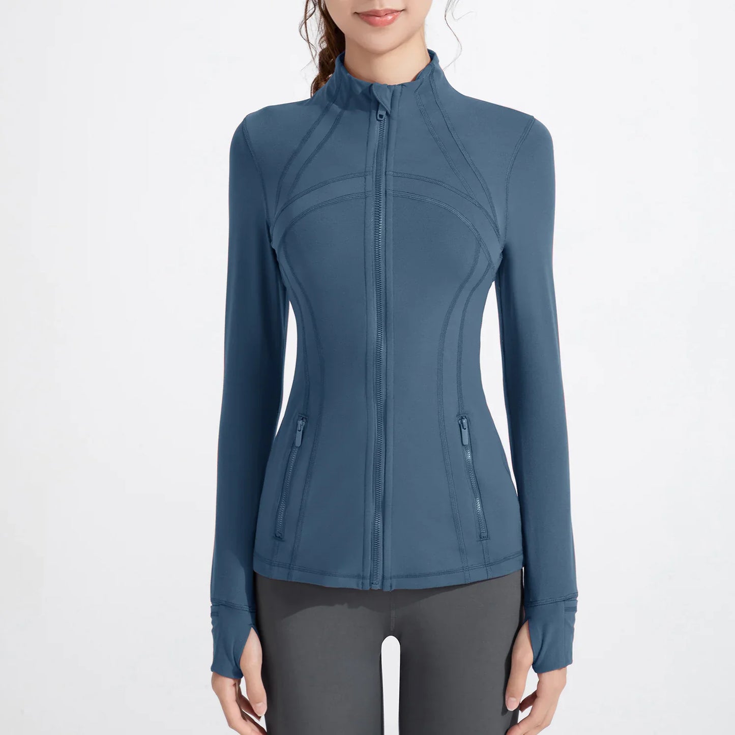 Veste de course sportive à col montant pour femmes