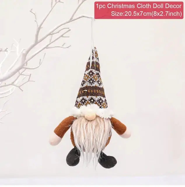 Muñeco de Navidad Gnomo Sin Rostro - Decoración Navideña Caprichosa