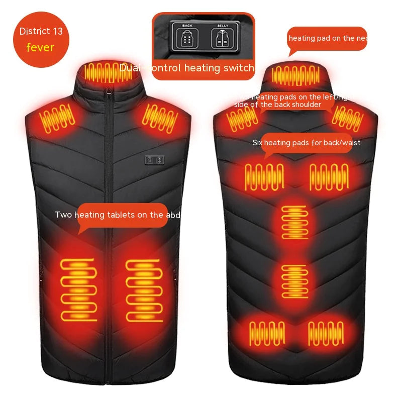 Gilet Électrique Intelligent Auto-Chauffant USB