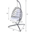 Silla Huevo Colgante Premium con Soporte para Uso Interior y Exterior