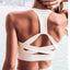 Sostén Deportivo Push Up con Tiras Blancas para Ropa Activa