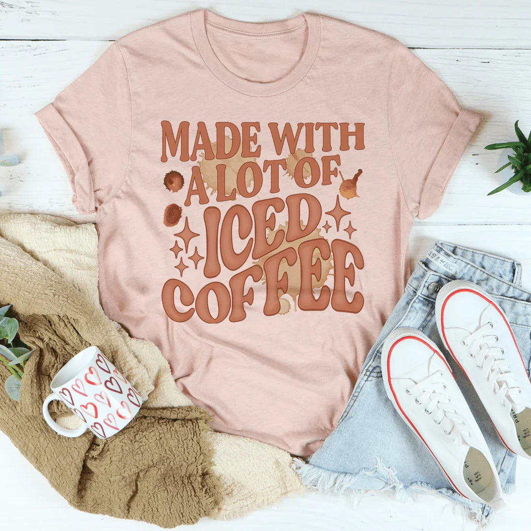 Camiseta hecha con mucho café helado