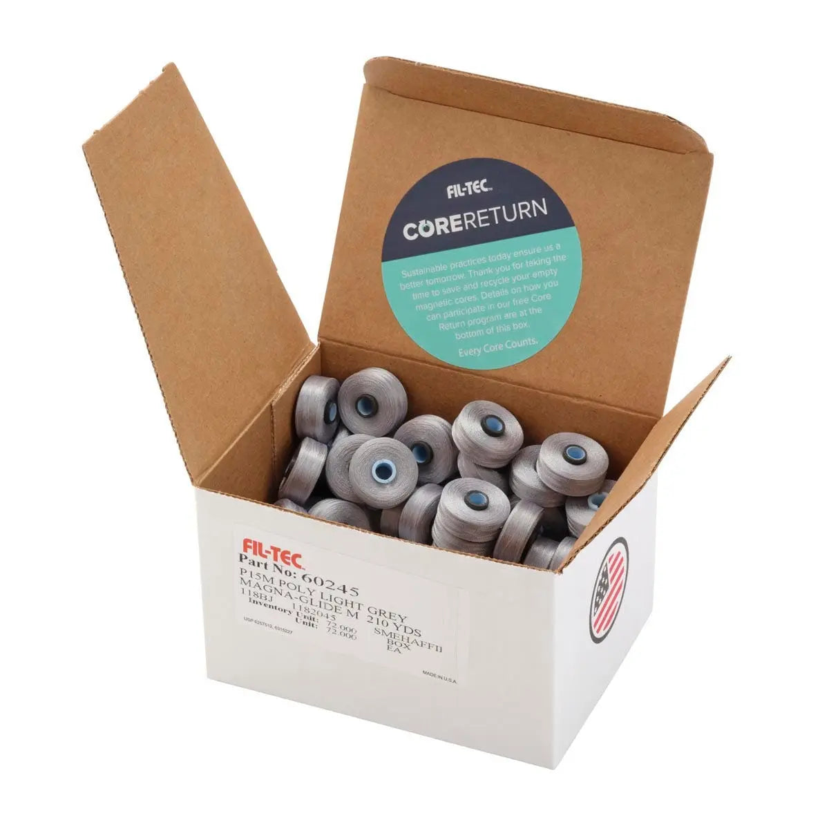 Bobbins Magna-Glide Classic #60 Gris Clair (Boîte de 72)